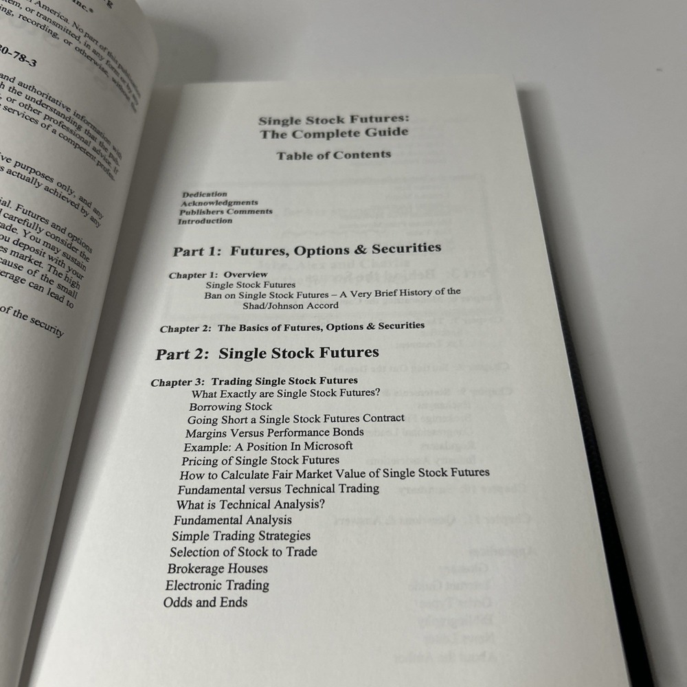 The Complete Guide to Single Stock Futures Greenberg RARE - Picture 7 of 10